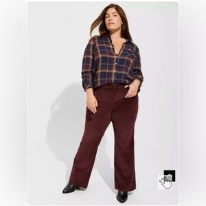 Comfort Flex Trouser Boot Corduroy High-Rise Jean